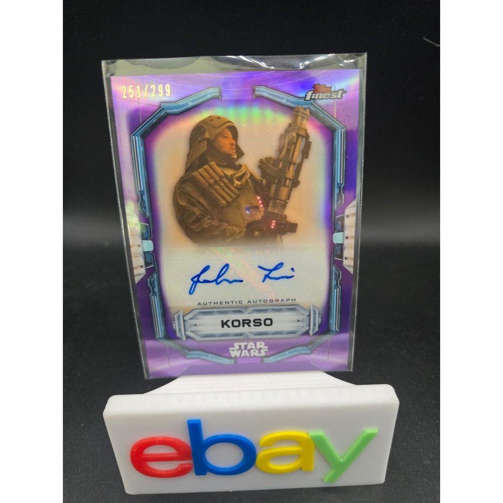 2022 Topps Finest Star Wars Korso John Tui Auto Purple Refractor 251/299 FA-JT